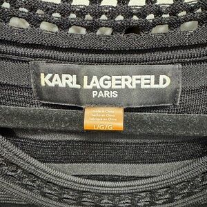 Karl Lagerfeld Elegant Black Knitwear Dress